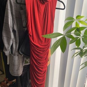 Bailey 44 sleeveless turtleneck midi dress